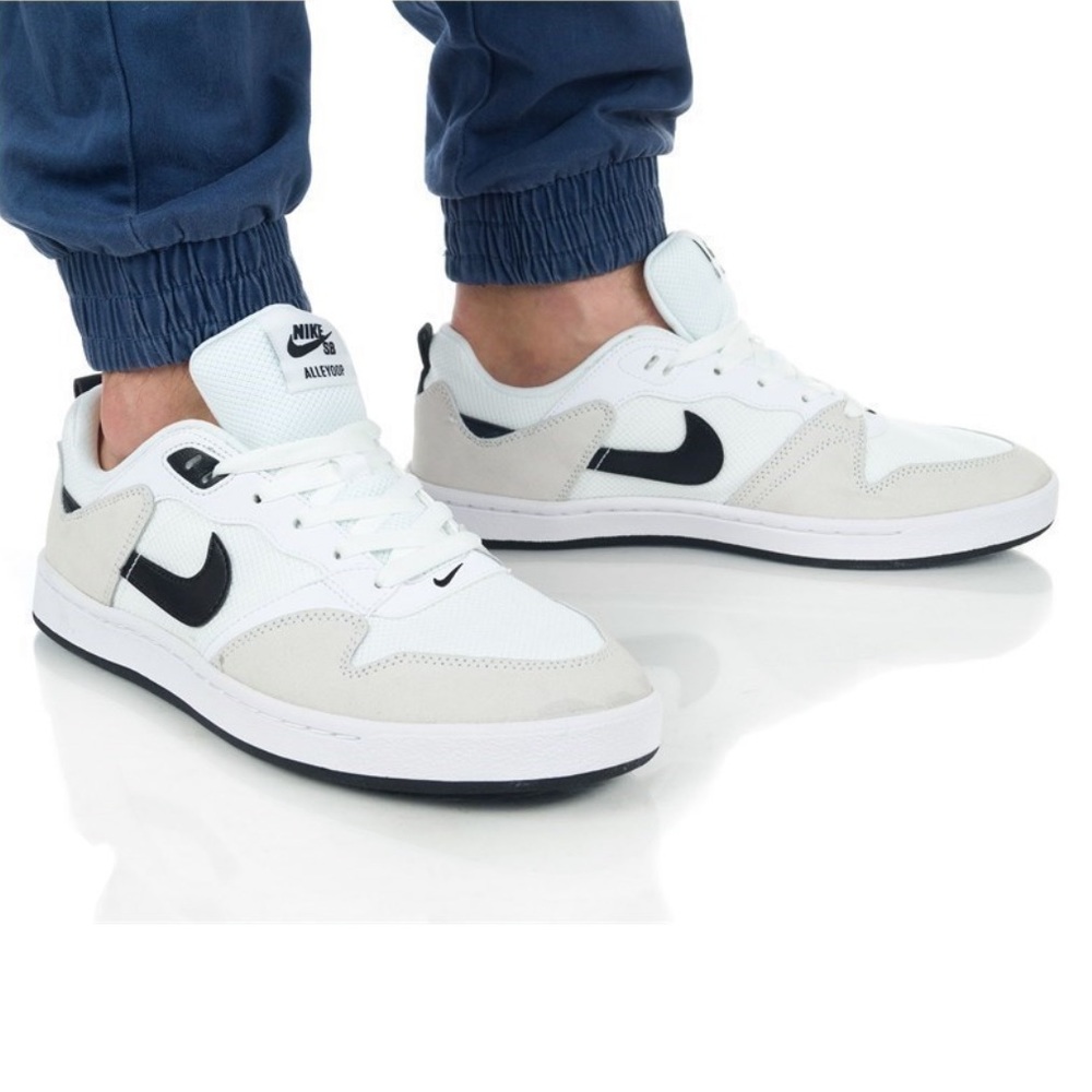 Nike Sb Alleyoop Sneakers Skate Shoes Trainers Suede Cj0882-100 - Picture 2 of 16